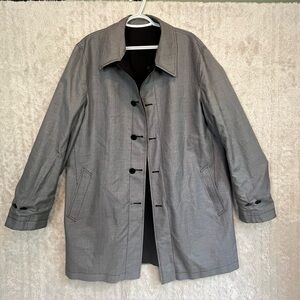 Canali Rain & Wind Tech Coat Loro Piana Sports Fabric Size 52 Reversible Silk